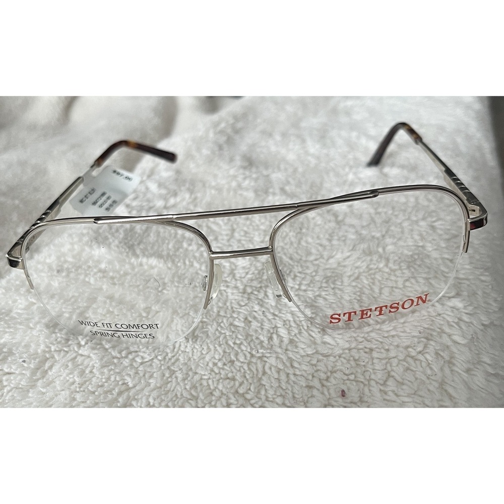 NEW Stetson XL31 Zyloware 59-18-150 Gold Metal Eyewear Frames DEMO Wide Fit